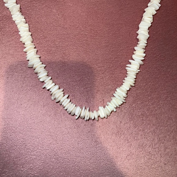 puka shell choker natural white native hawaiian necklace unisex - Picture 5 of 5